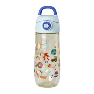 Rice – Kids Drinking Bottle – Plastic with ABC Print – Blue – 550 ml (PLBOT-SABC) v:1551890 Rice – Kids Drinking Bottle – Plastic with ABC Print – Blue – 550 ml (PLBOT-SABC) v:1551890