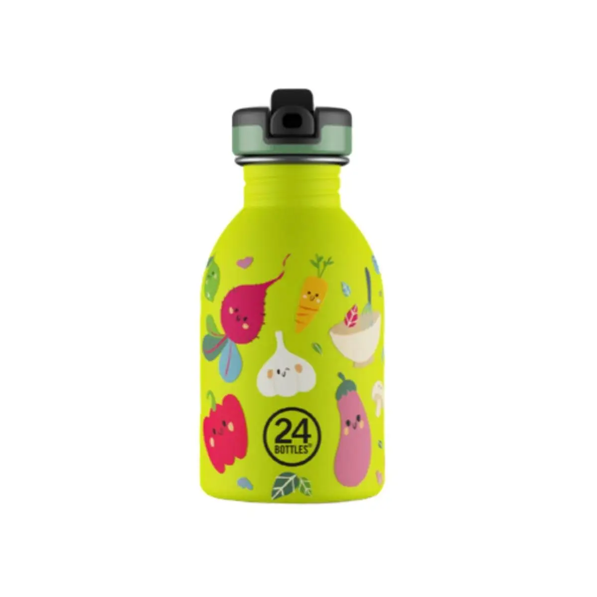 24Bottles - Urban Bottle - Veggie Friends - Lime - 250 ml v:9862496