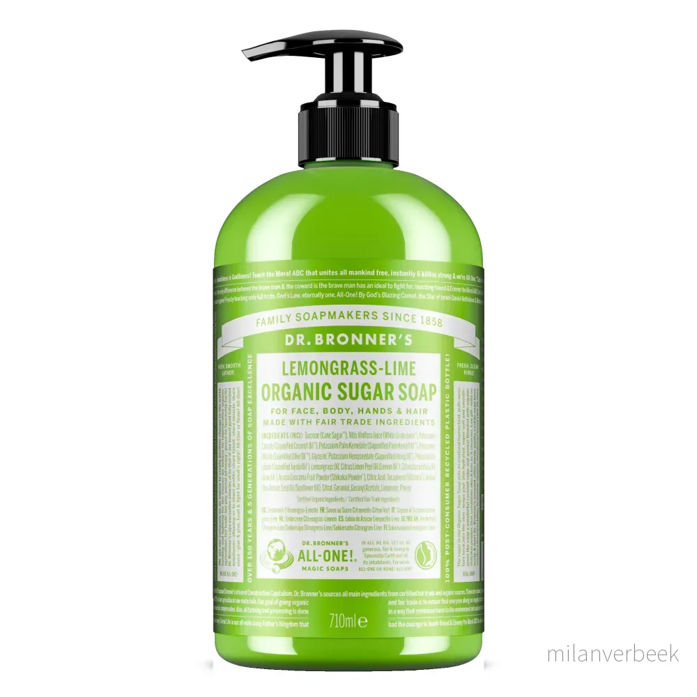 Dr. Bronner's - Organic Sugar Soap Lemongrass Lime 710 ml - 710 v:4371989