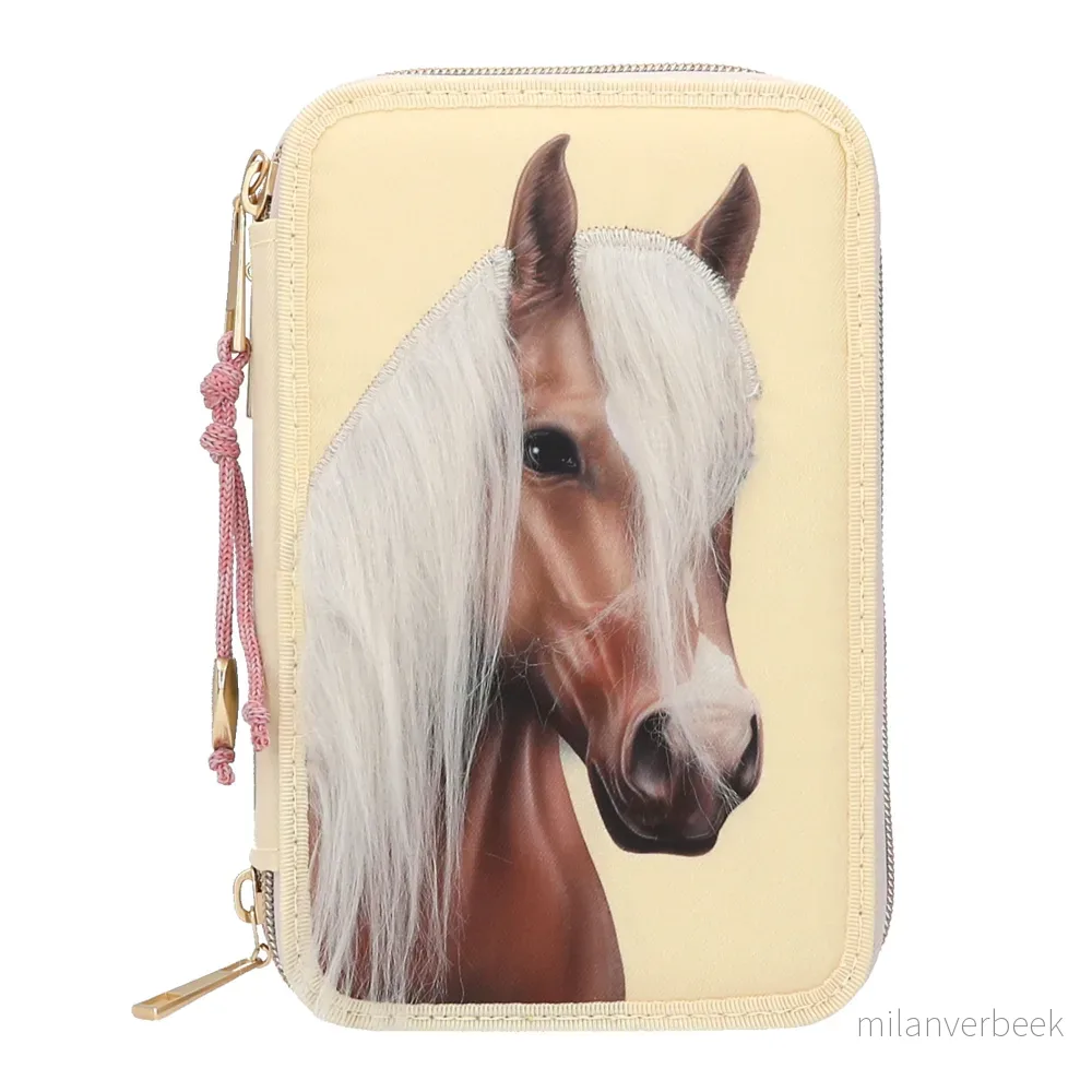 Miss Melody - Trippel Pennal m/applikasjon - Light Yellow v:3444906