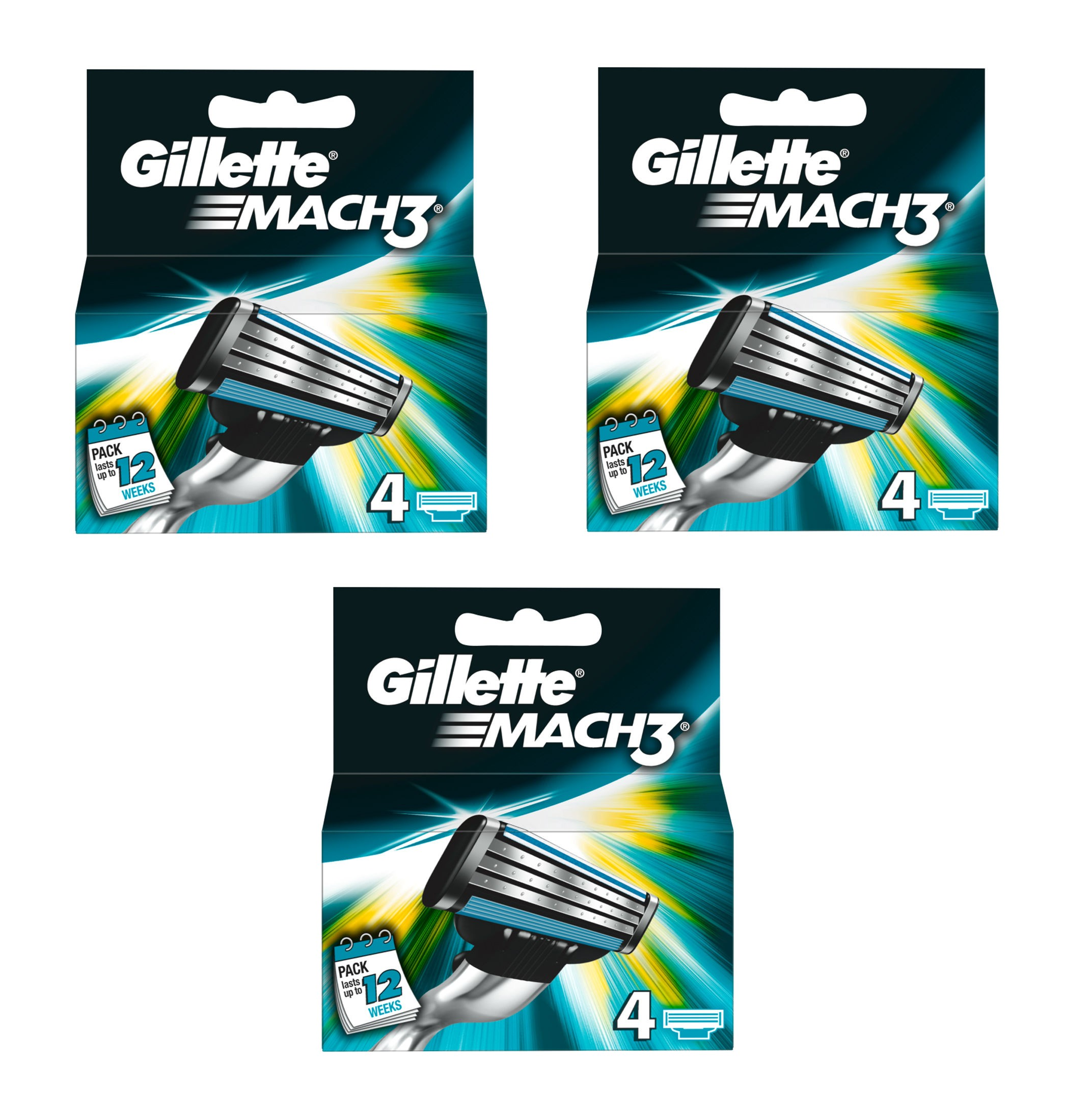 Gillette - Mach3 Blades 4-pack x 3 v:7296498