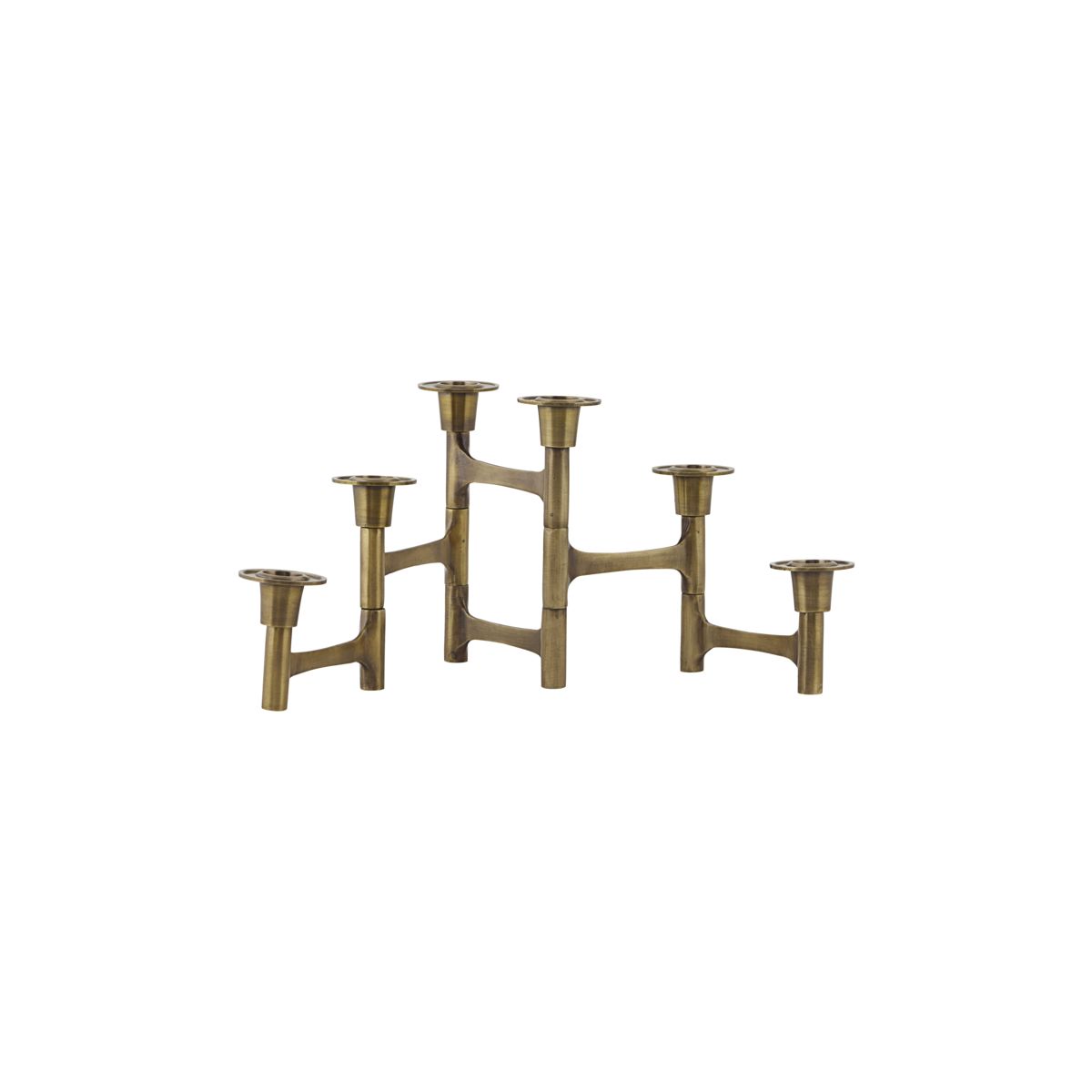 House Doctor - Lysestake med 6 armer, HDMove - Messing - l: 50 cm, h: 17 cm - Gratis frakt v:8493877
