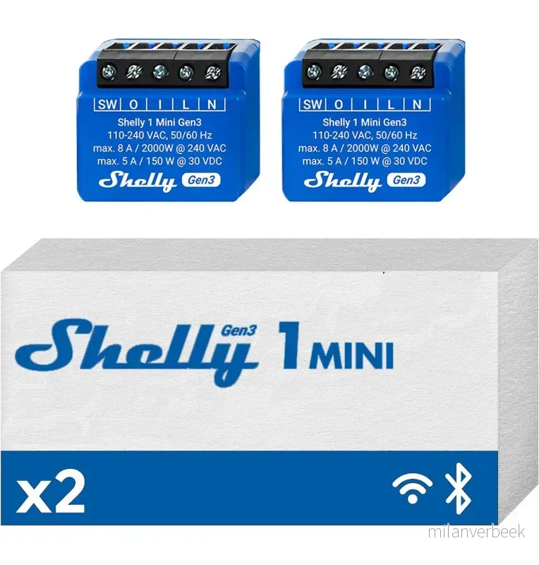 Shelly -1 Mini Gen3 (Dobbelt pakke) - en kraftpaket innen smart hjemmeautomatisering v:9639450