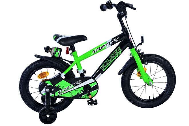 Volare - Children's Bicycle 14" - Sportivo Green (51452) - Gratis frakt v:5985087