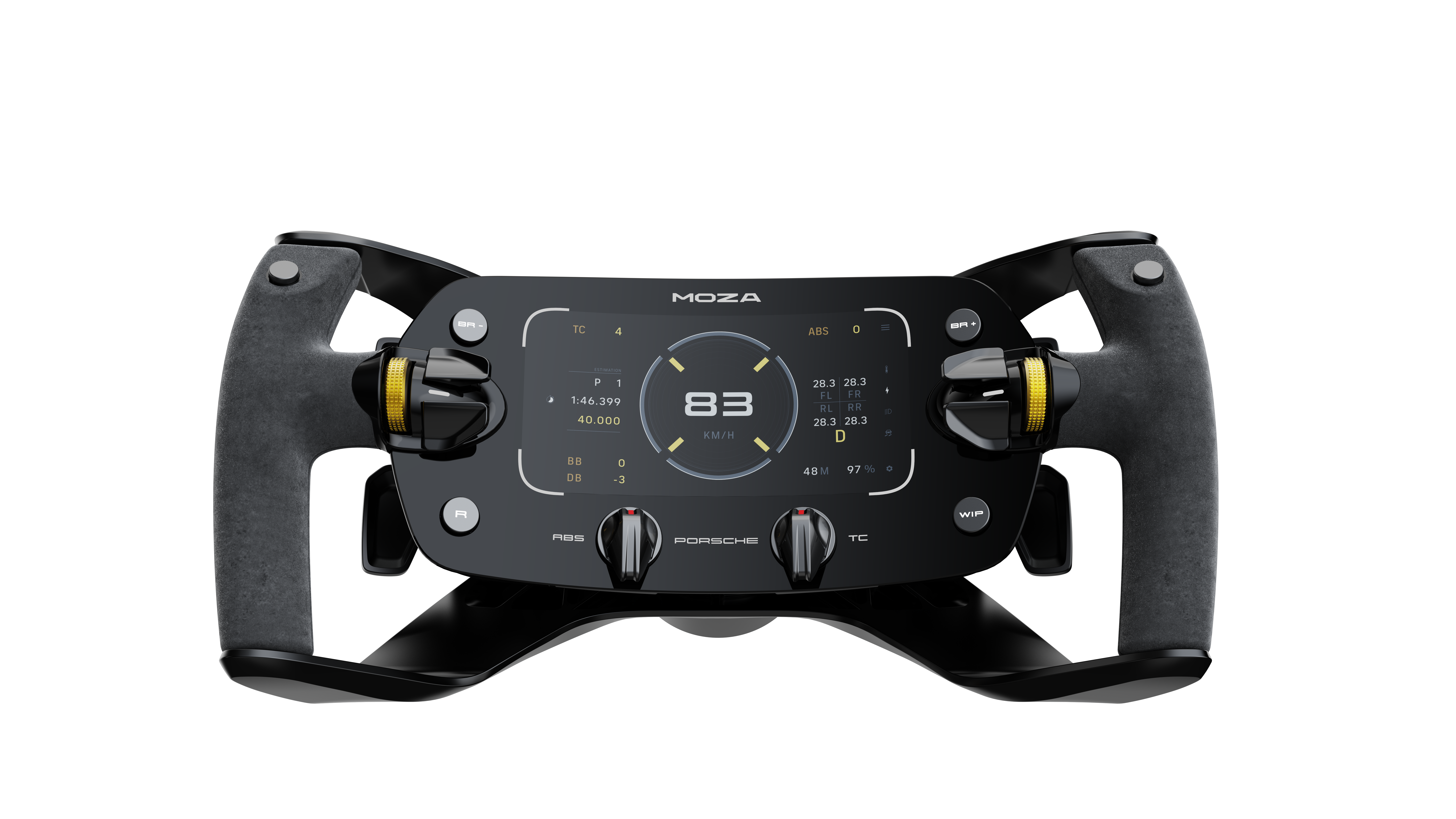 MOZA - Porsche MISSION R Simracing Steering Wheel - Black - 5.4-inch - Gratis frakt v:2898490