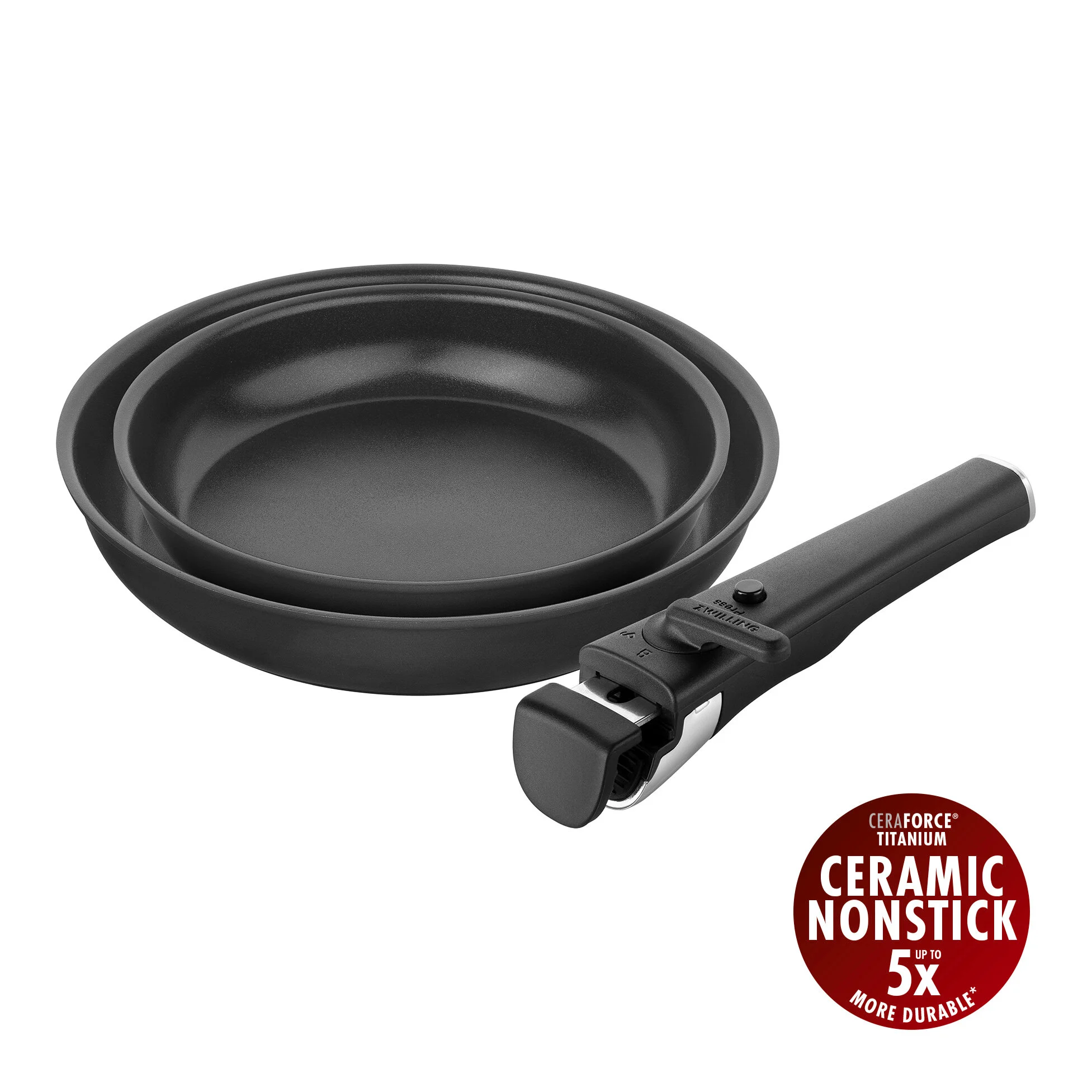 Zwilling - Unlock Fry Pan Set - Aluminium - 3 pcs - Gratis frakt v:7878496