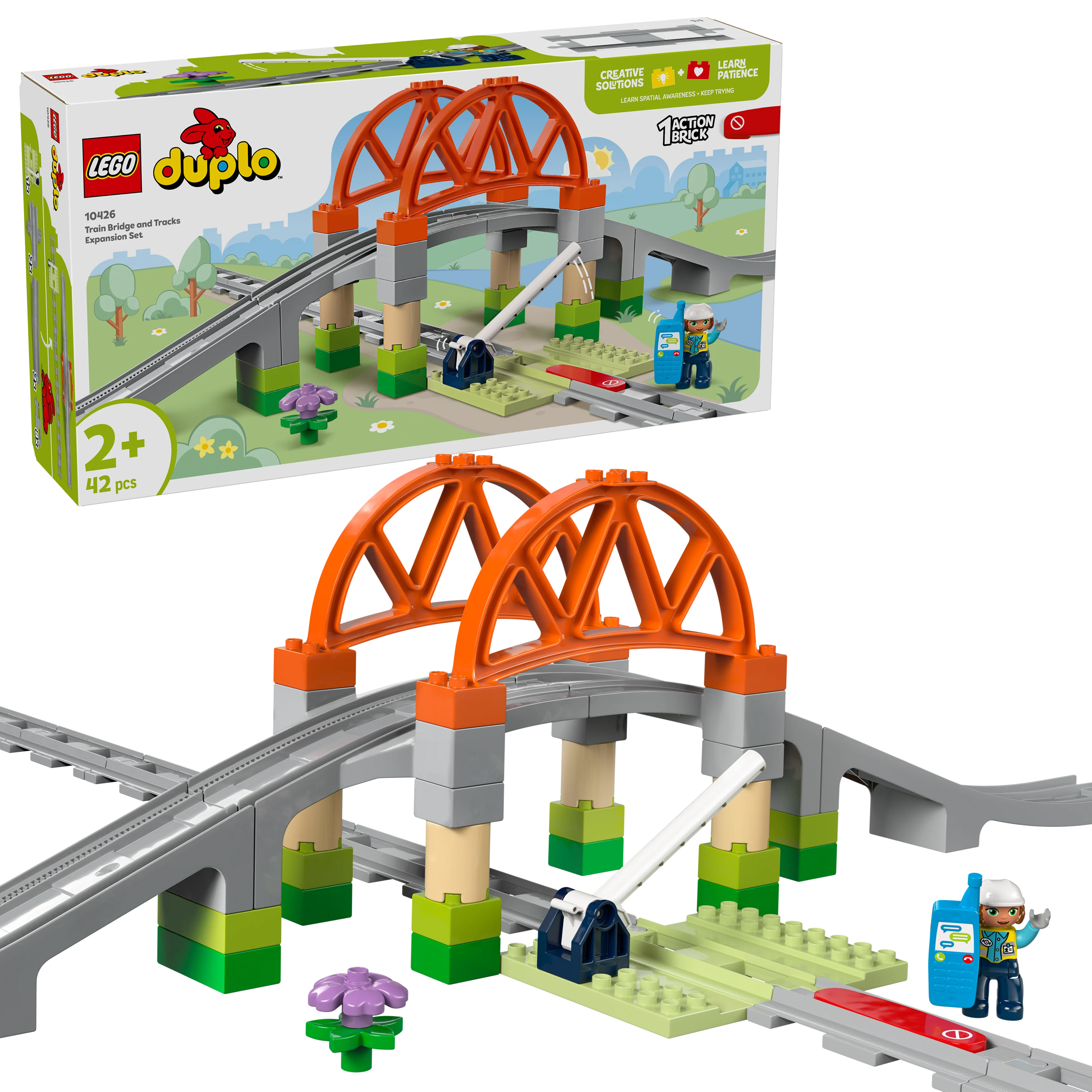 LEGO - DUPLO Town - Utvidelsessett med togbro og skinner (10426) v:4923758