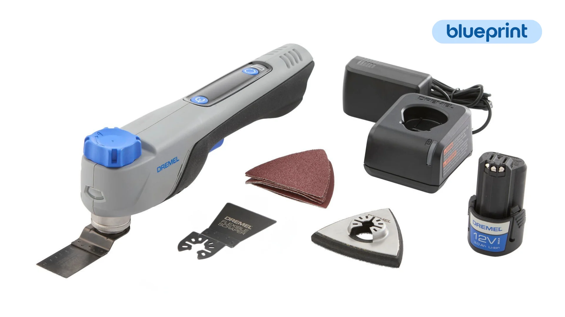 Dremel - Blueprint MM12V-S1 - Trådløst 12V Multiverktøy for Skjæring, Sliping & Skraping - Gratis frakt v:3131944