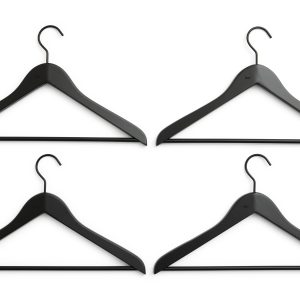 HAY – Smooth Kleshenger – Slim Sort – Sett med 4 med stang v:2026184