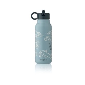 – Falk Water Bottle 350 ml, Race cars / Beach blue, One size (5715493553562) v:4414329