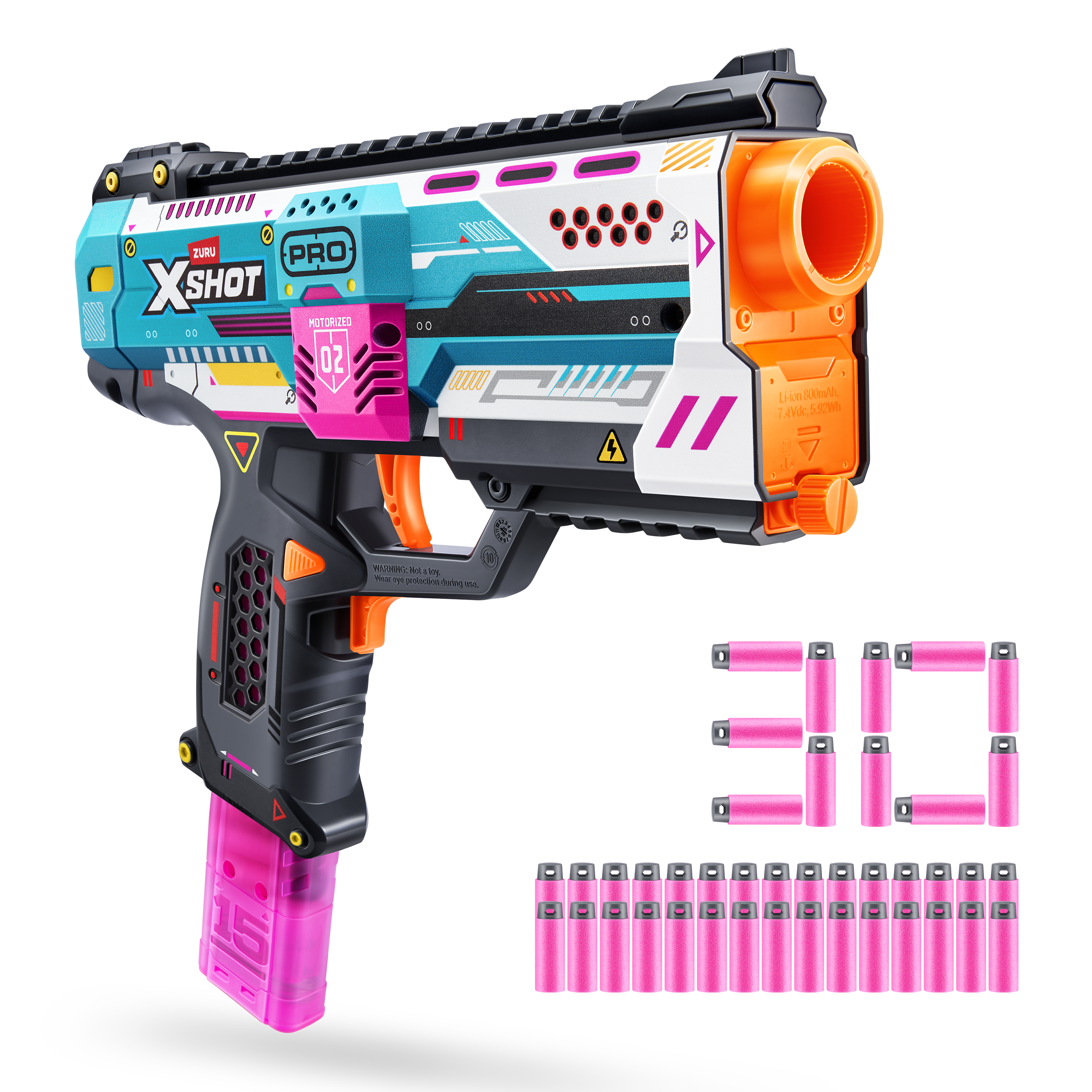 XSHOT – SKINS Pro Series Motorised Thrasher (30 Darts) (36905) – Gratis frakt v:1099855