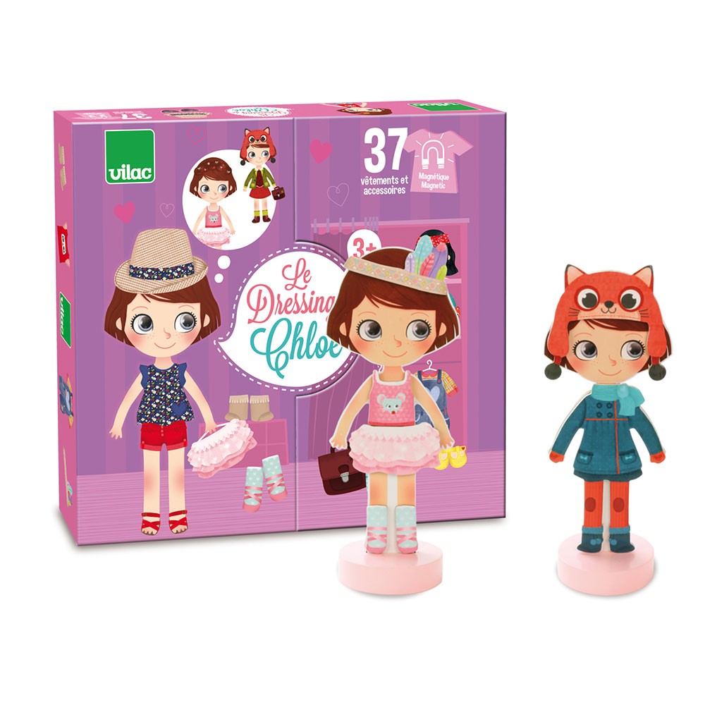 Vilac – Chloé's dressing – Little wooden magnetic doll to (2800) v:6122343