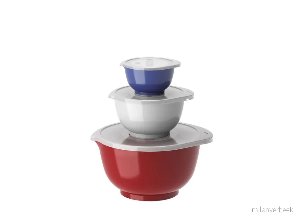Rosti – Margrethe Blandebolle Fransk Sett – 6 Deler – 0,25 + 0,75 + 3 Liter – Rød, Hvit, Blå - Red/White/Blue - Gratis frakt v:2240941