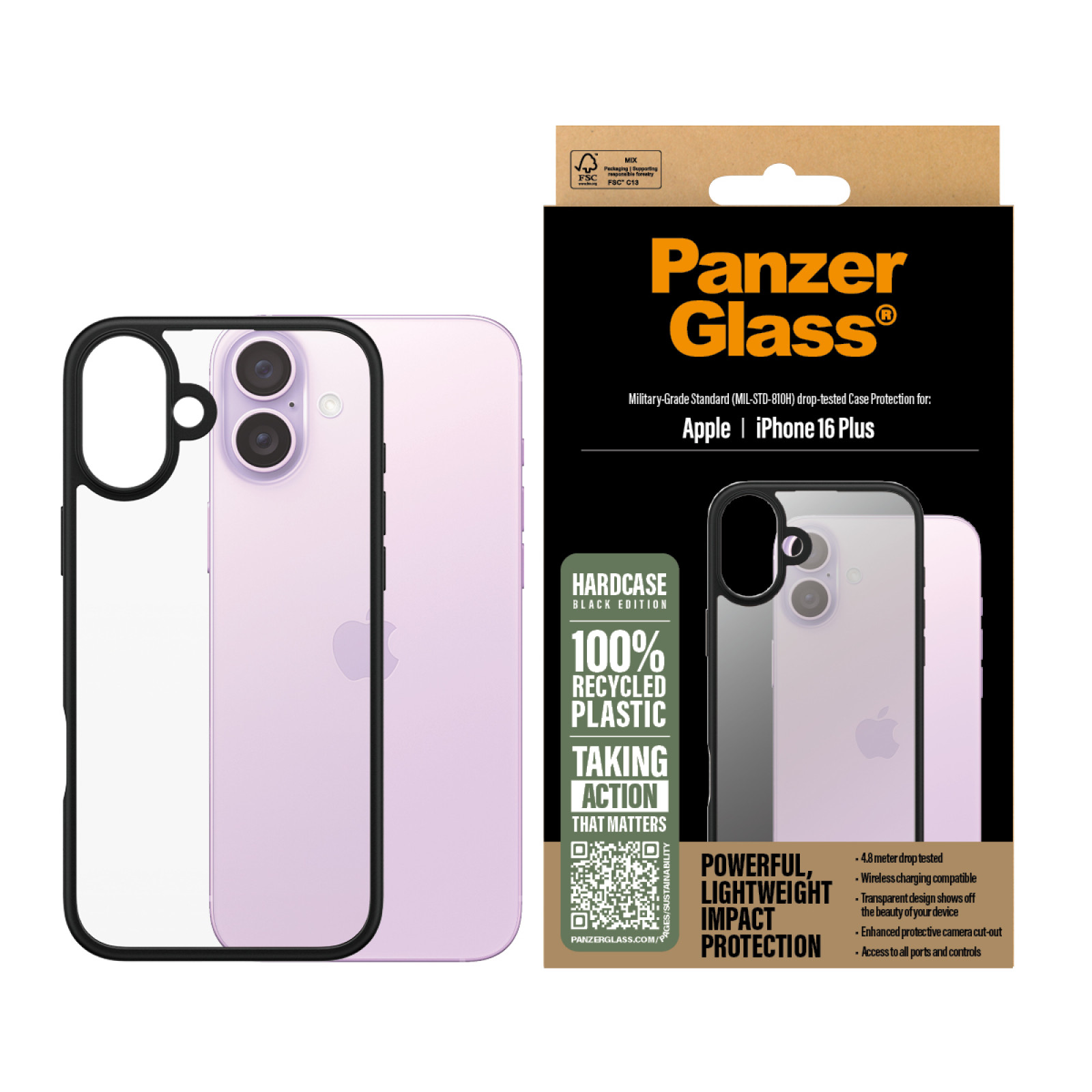 PanzerGlass - HardCase - iPhone 16 Plus - Black v:4694465