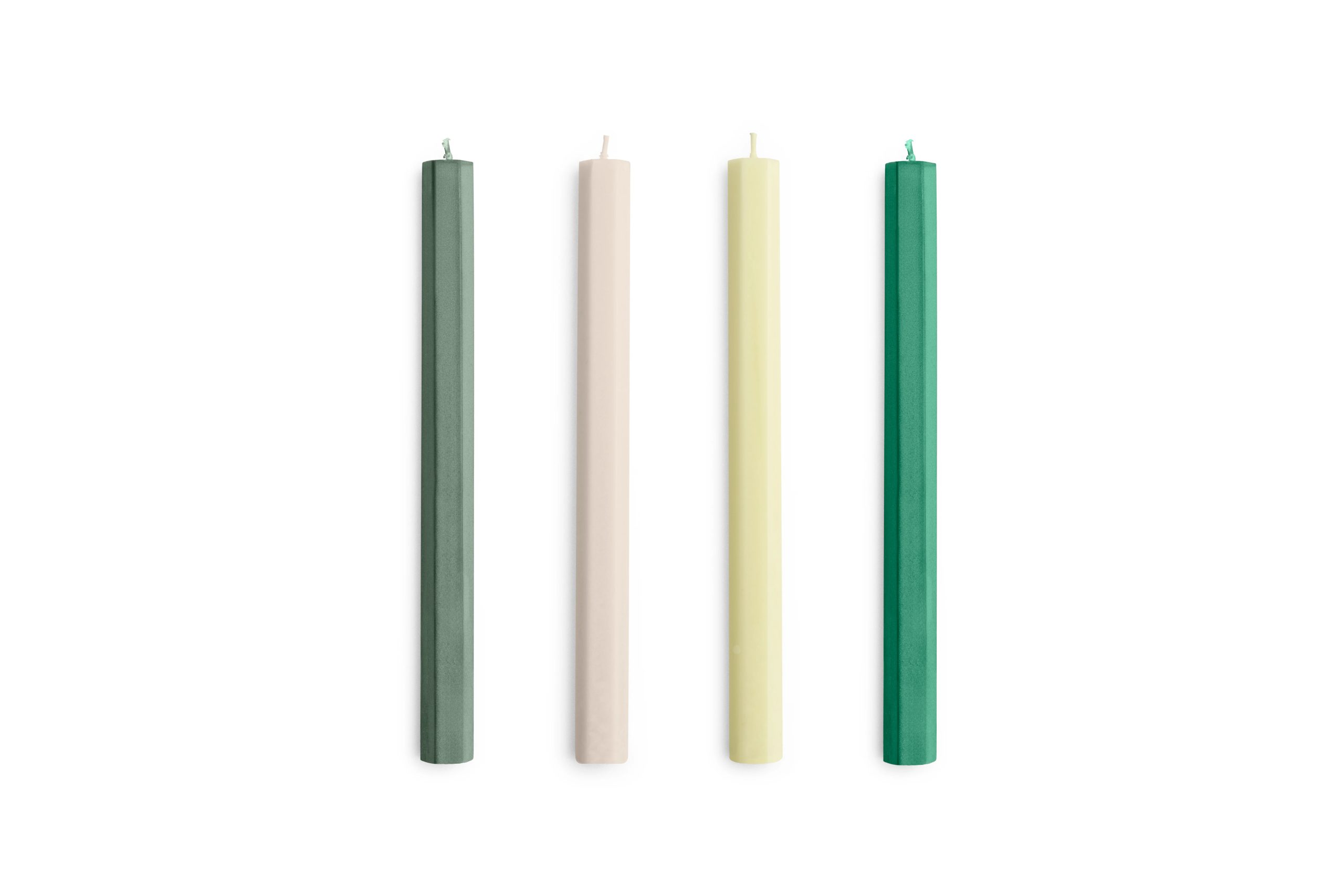 HAY – Hexagon Lys – H24 cm – Grønn & Hvit – Sett med 4 – Green v:2268205