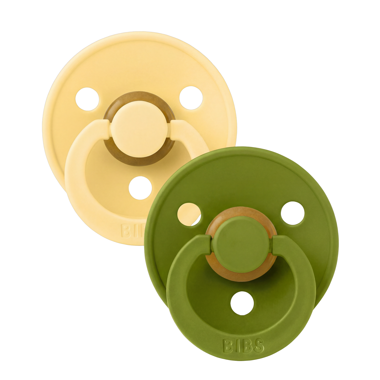 BIBS – Pacifier Colour 2 Pack – Pale Butter/Wasabi – Size 3 v:2351050
