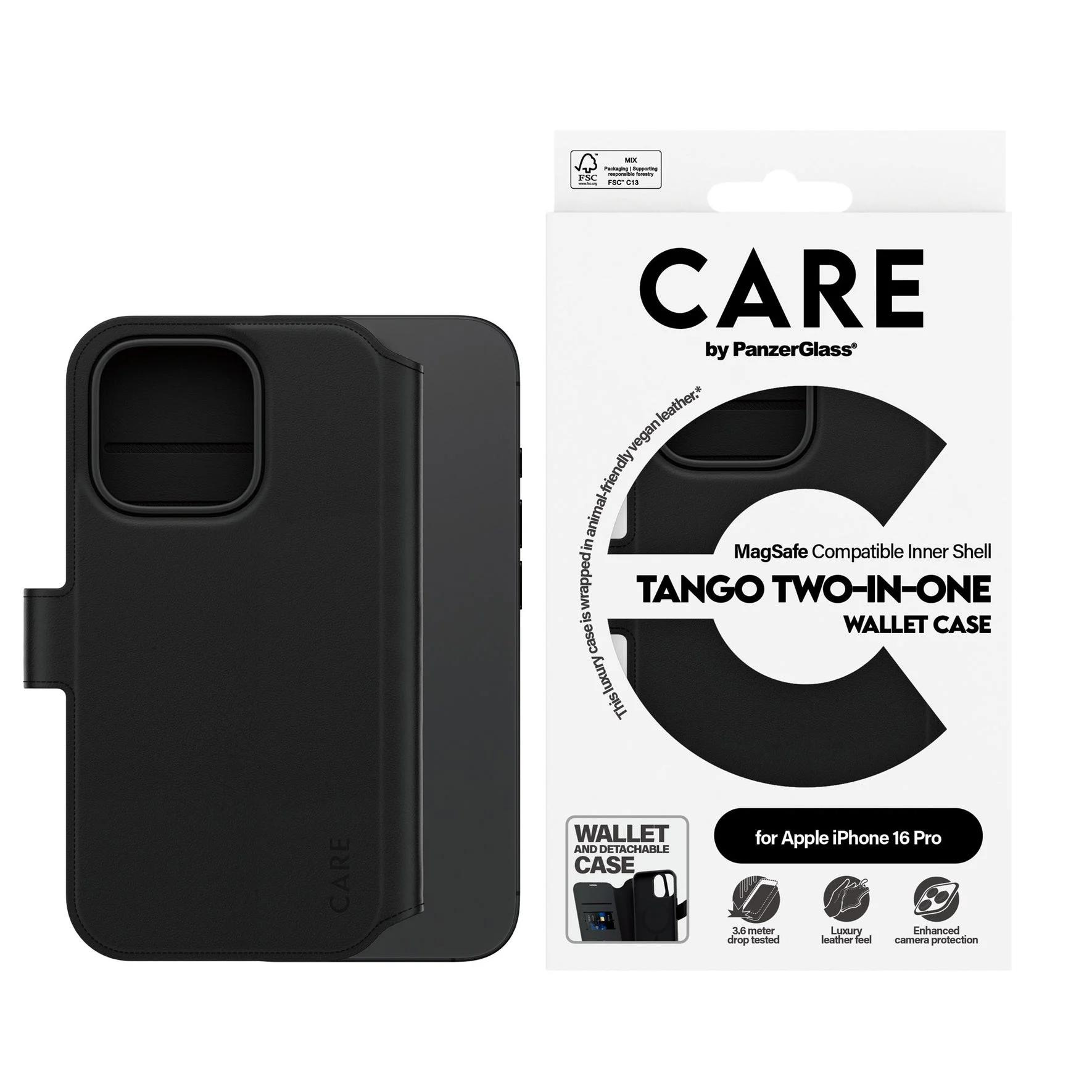 CARE by PanzerGlass - Case - Wallet & MagSafe - iPhone 16 Pro v:3260384