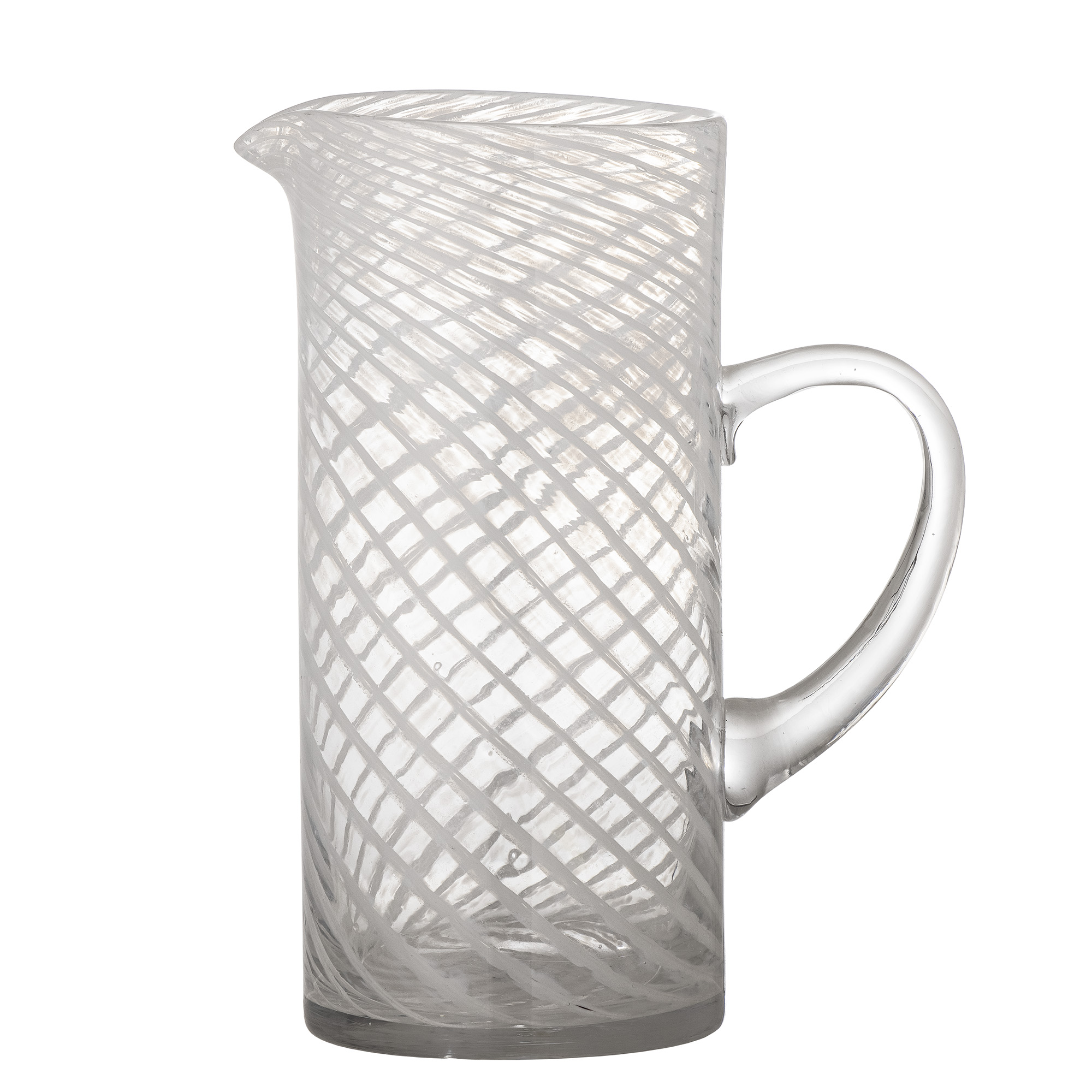 Bloomingville – Sakhi Jug – White – Glass – Gratis frakt v:2905832