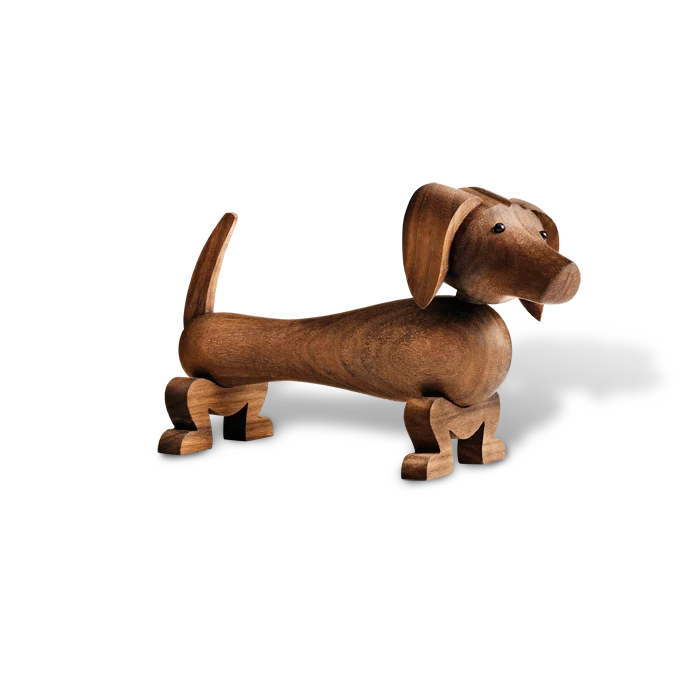 Kay Bojesen - Liten Hund Valnøtt - Gratis frakt v:4060323