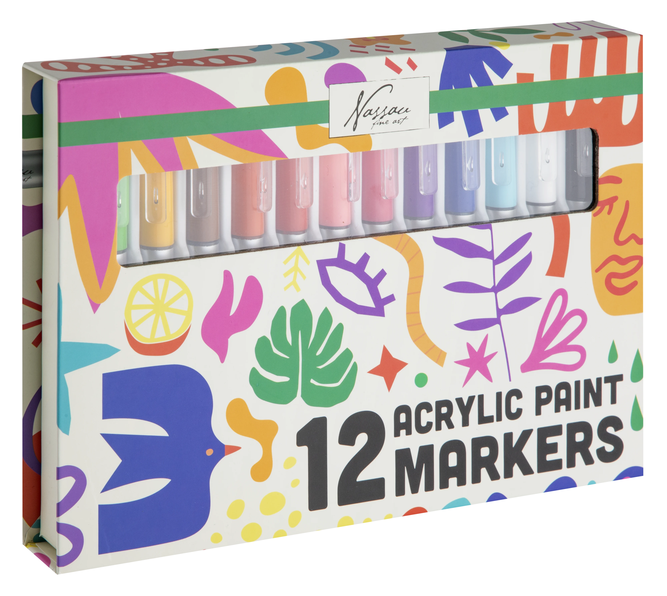Nassau – Acrylic Paint Brush Markers, 12 Pcs (AR017000) v:5213157 Nassau – Acrylic Paint Brush Markers, 12 Pcs (AR017000) v:5213157