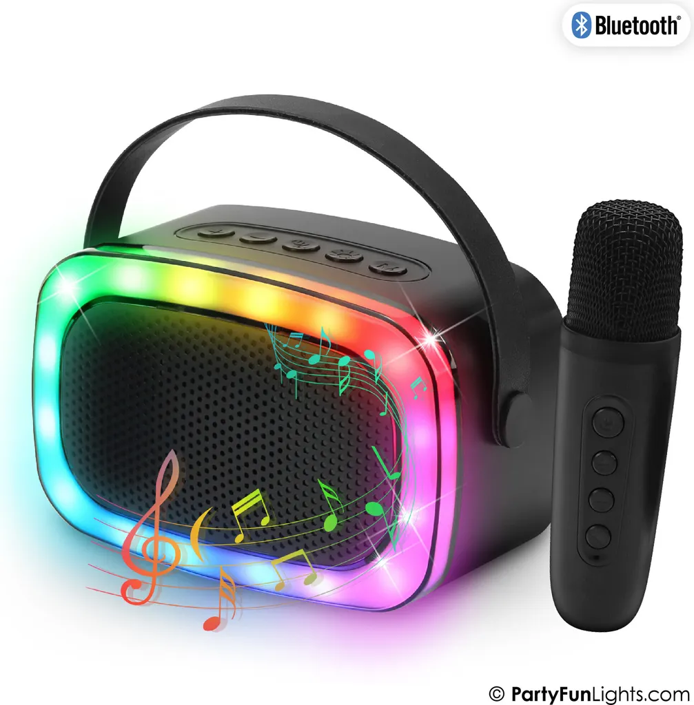 Party Fun Lights - Mini Karaoke Speaker with Wireless Microphone (605607) v:3301173