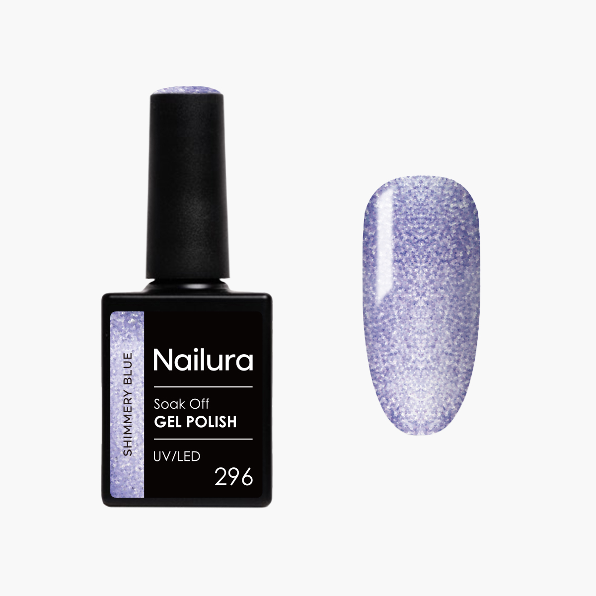 Nailura - Gel Polish 296 - Shimmery Blue - 10 ml - Shimmery Blue v:2781341