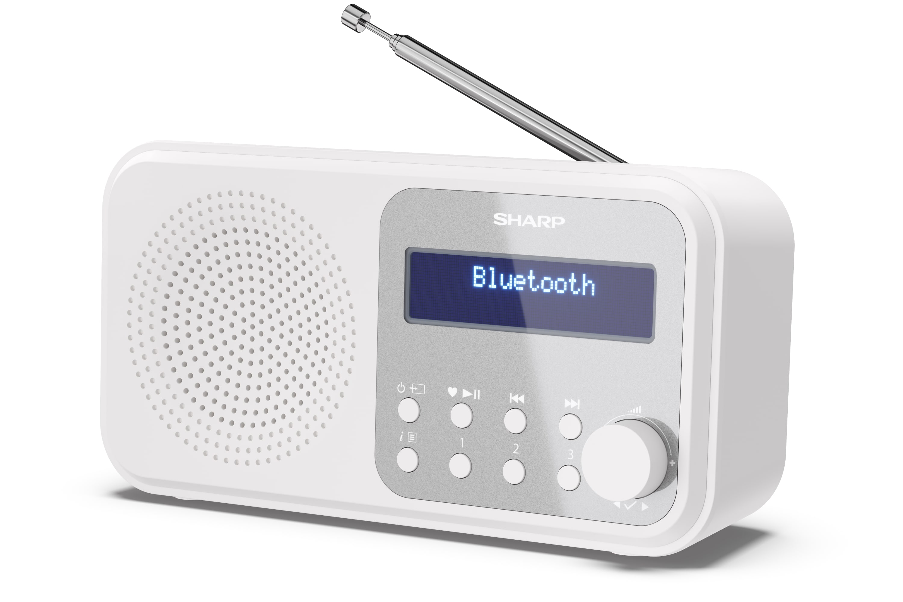 Sharp - Tokyo Portable Digital and FM Radio - Snowy White v:8248256