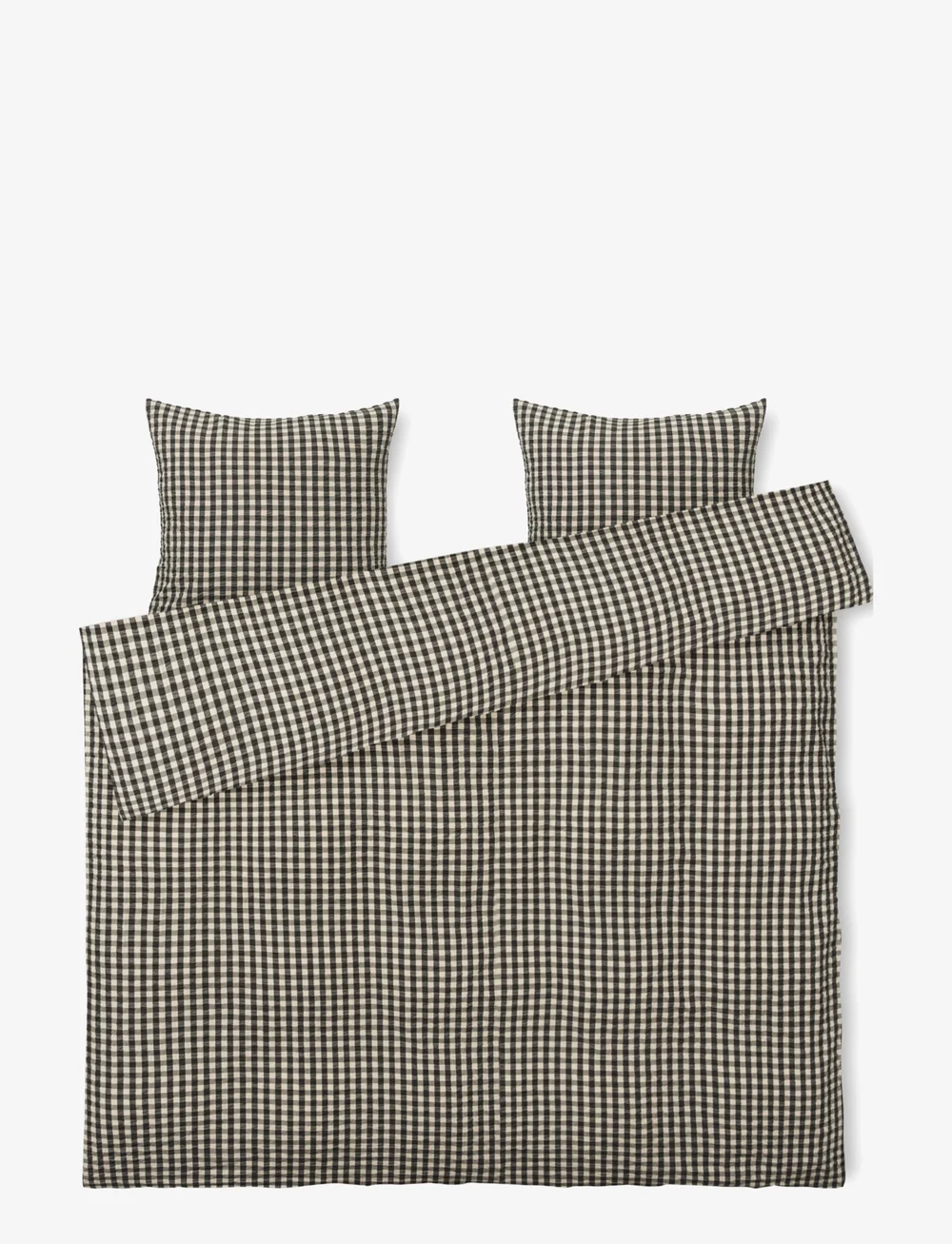 Juna - Bæk&Bølge Sengetøy 200x220 cm - Svart & Sand - Black/Sand - Gratis frakt v:7980320