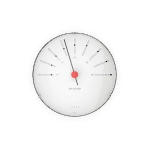 Arne Jacobsen – Bankers Hygrometer – Hvit/Sort/Rød – Ø12 cm – Gratis frakt v:9272495