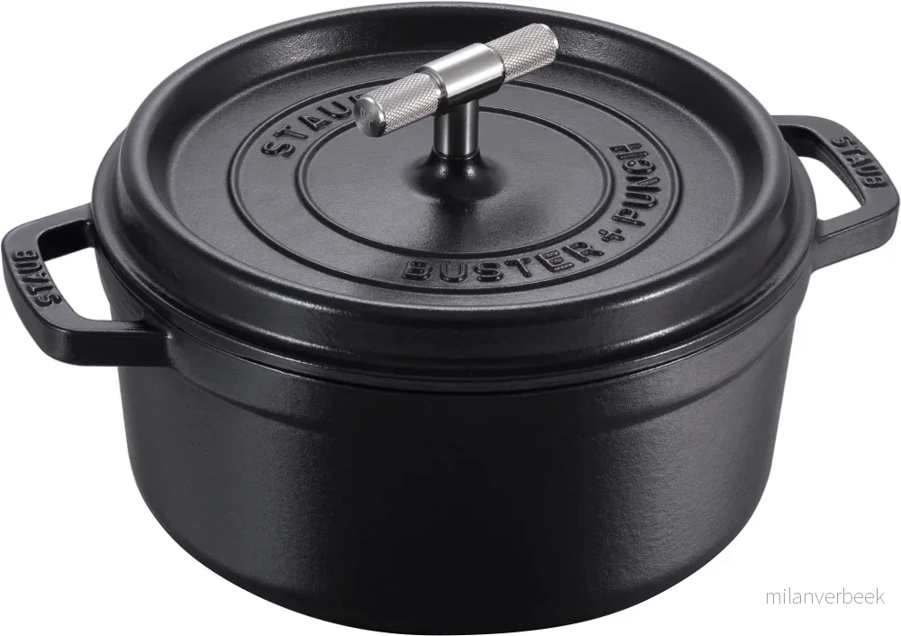 Staub - Buster + Punch Cocotte - Black - 24 cm - Gratis frakt v:5863280