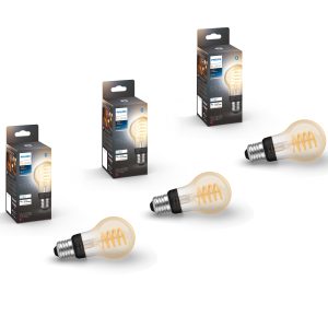 Philips Hue – 3x E27 Filament A60 – White Ambiance – Pakke – Gratis frakt v:6587943 Philips Hue – 3x E27 Filament A60 – White Ambiance – Pakke – Gratis frakt v:6587943