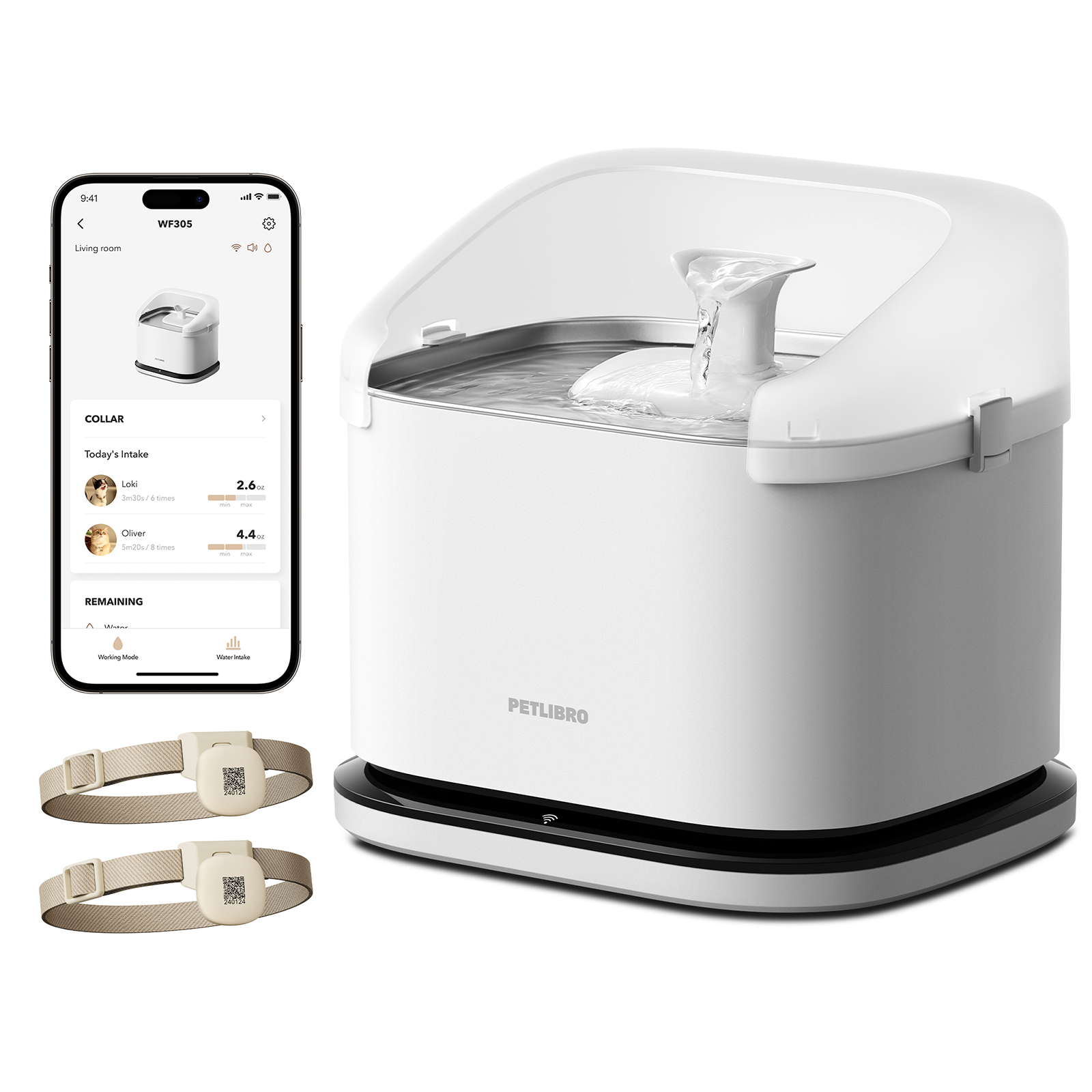 Petlibro – Dockstream RFID Smart Fountain – 101oz (3L) – Gratis frakt v:3173665 Petlibro – Dockstream RFID Smart Fountain – 101oz (3L) – Gratis frakt v:3173665