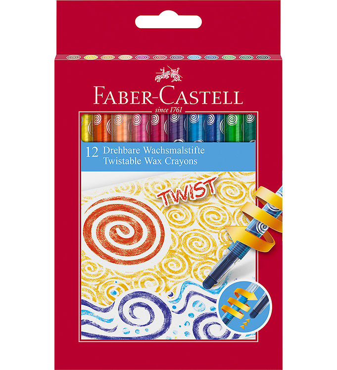 Faber-Castell – Twistable Wax Crayons – Cardboard box of 12 (120003) v:7663234