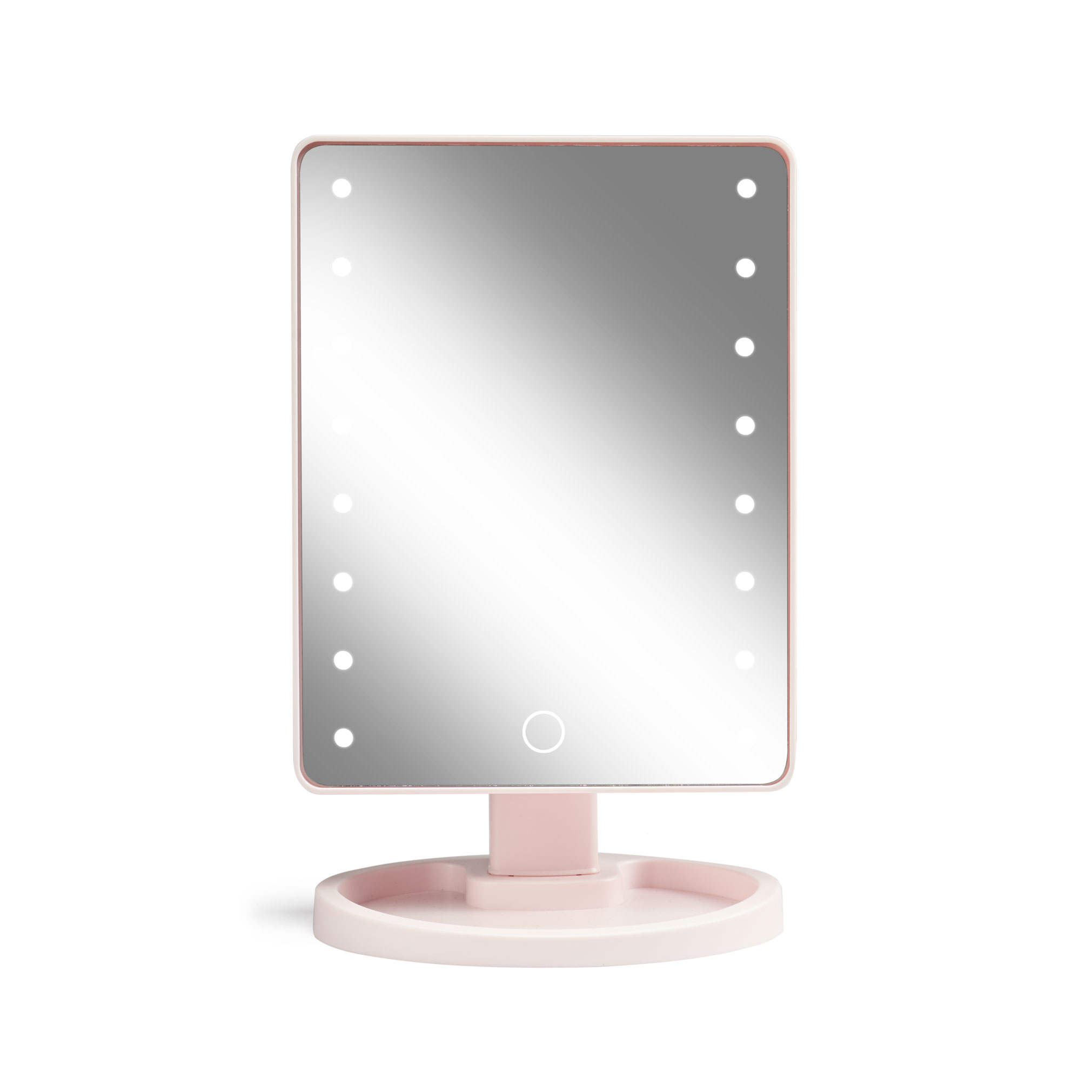 Gillian Jones - Hollywood-speil med Touch, LED-lys og USB-C - Rosa v:2427266