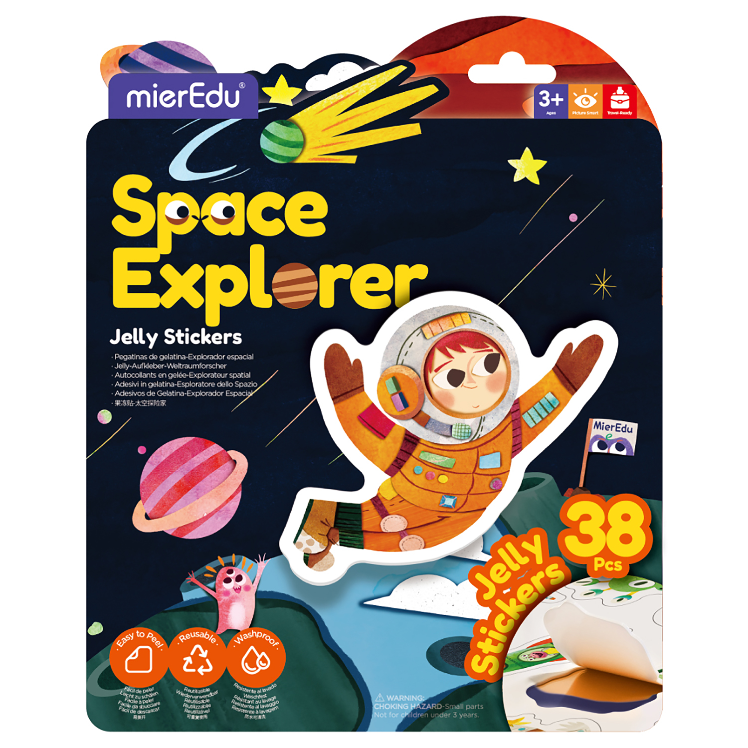 mierEdu - Jelly Stickers - Movable - Space Explorer (ME265) v:3019042