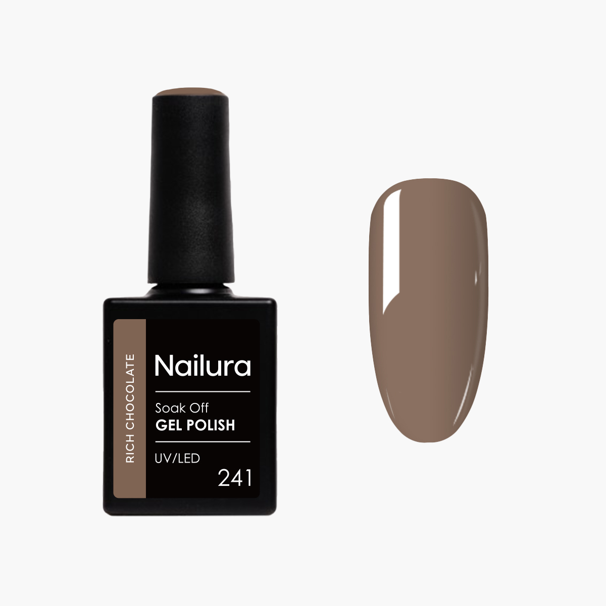 Nailura - Gel Polish 241 - Rich Chocolate - 10 ml - Rich Chocolate v:9790734