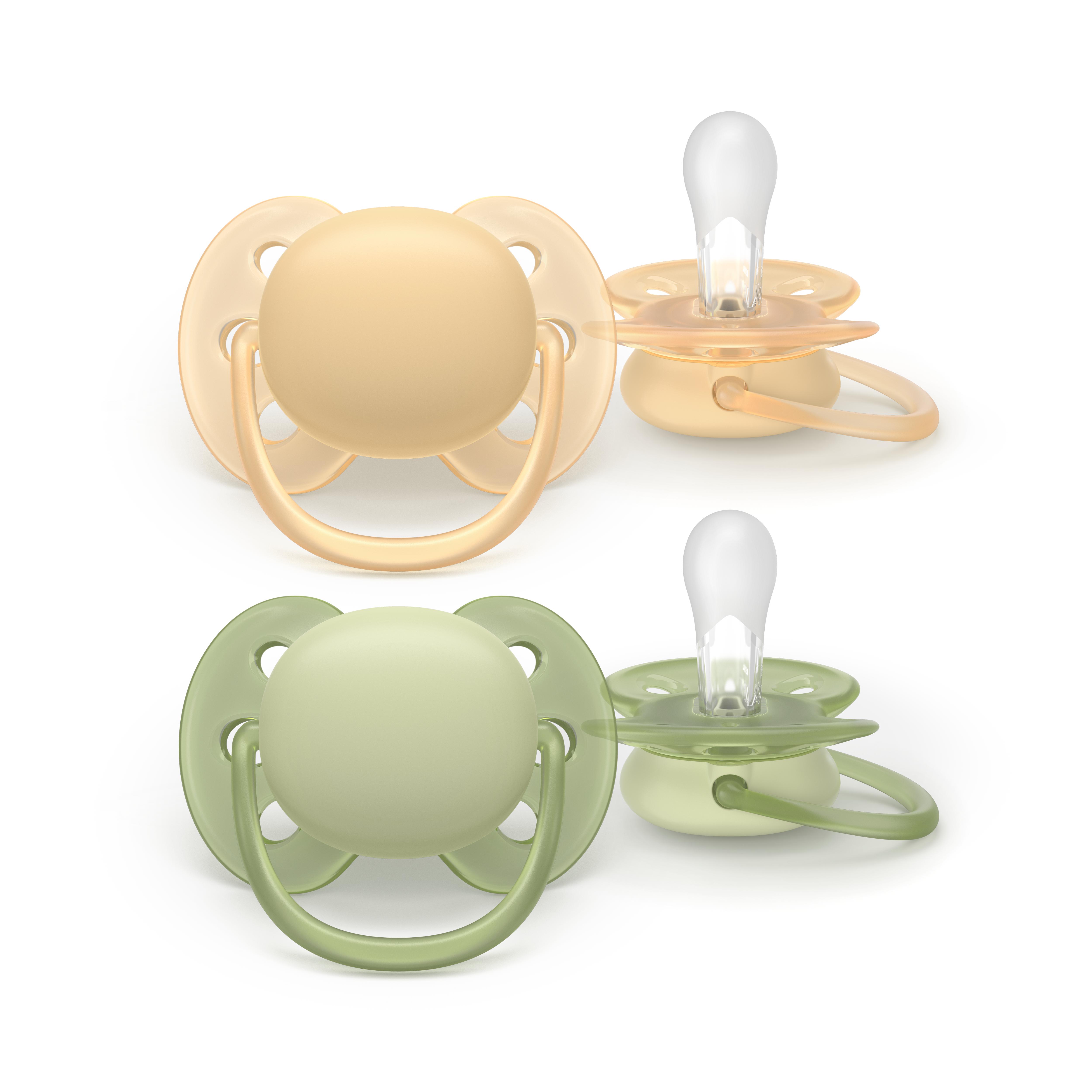 Philips Avent - Ultra soft soother, 6-18m, Beige/light green v:3622976