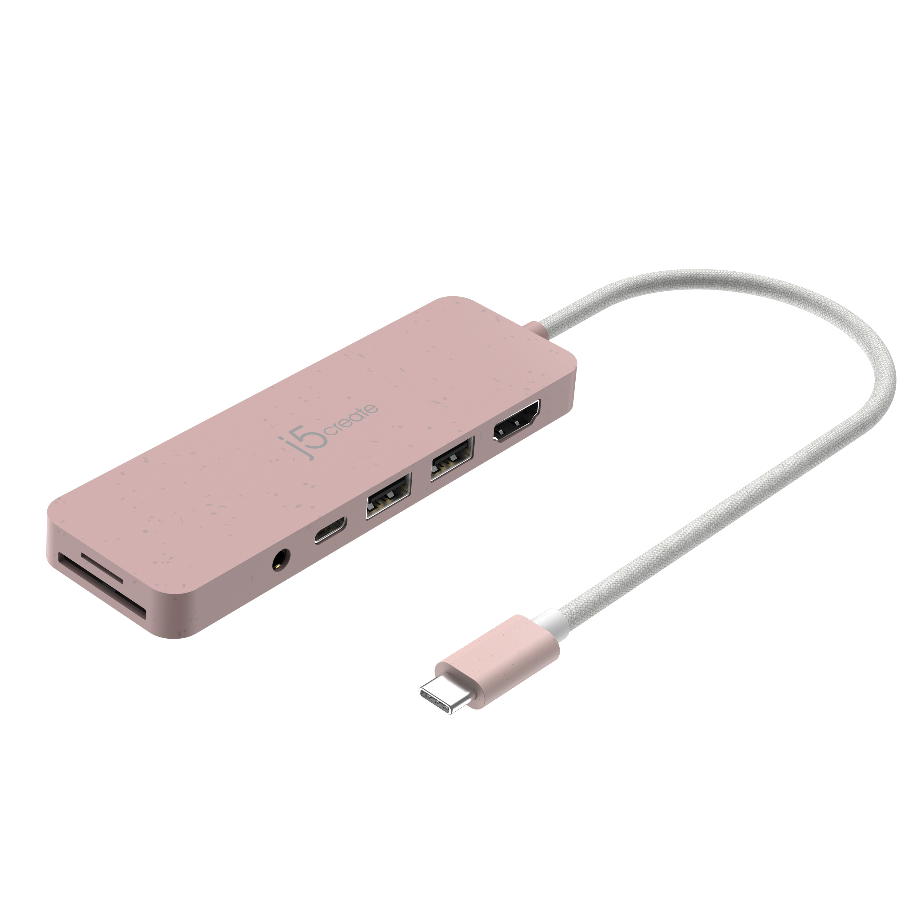 J5create – Eco-Friendly USB-C Multi-Port Hub With Power Delivery – Rose – Gratis frakt v:4545316