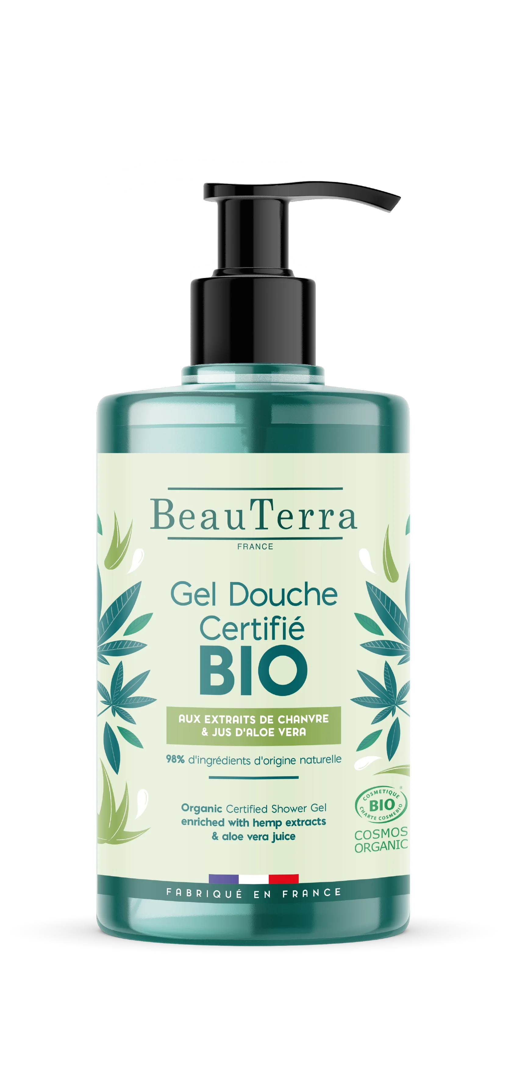 BeauTerra – Organic Shower Gel – BIO with Hemp and Aloe Vera – 750 ml v:9516411