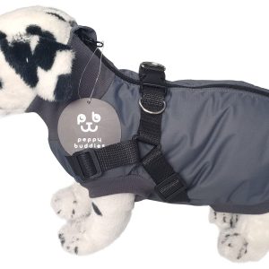 Peppy Buddy – Dog Jacket w. harness+zipper charcoal grey, XXXL 60 cm v:3912052 Peppy Buddy – Dog Jacket w. harness+zipper charcoal grey, XXXL 60 cm v:3912052
