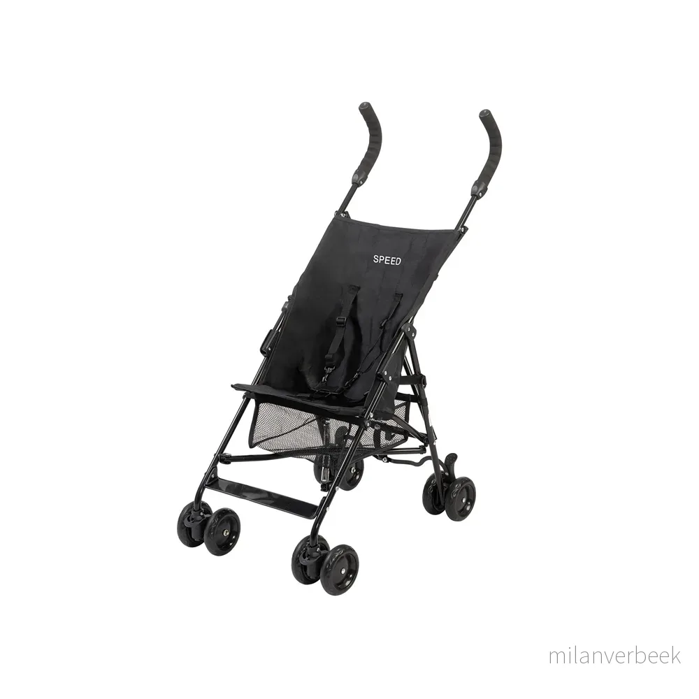 Babytrold - Speed Pushchair - Black - Black - Gratis frakt v:3025478