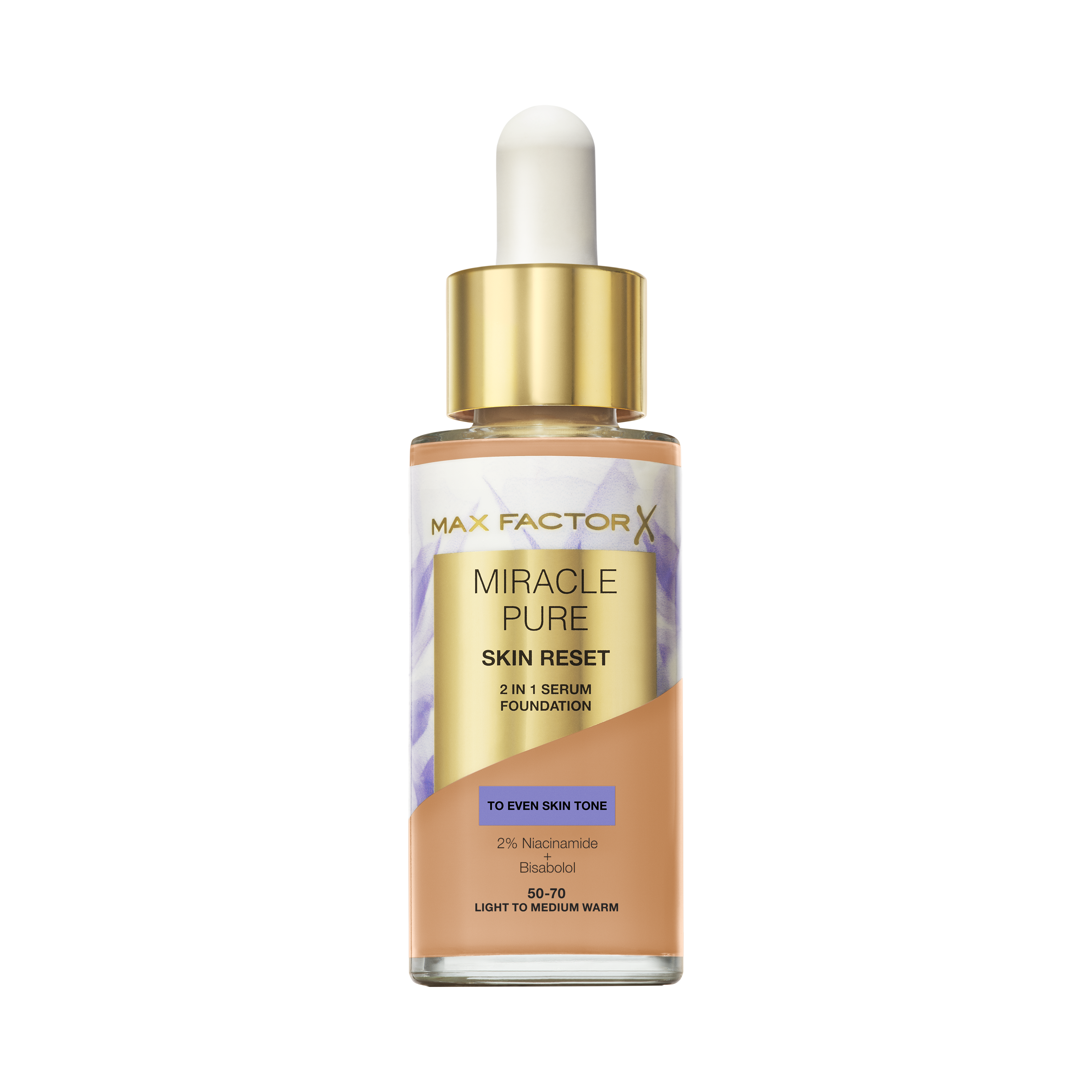 Max Factor - Miracle Pure Skin Reset 2 In 1 Serum Foundation - 80.5 Medium Warm - 30 ml v:4620217
