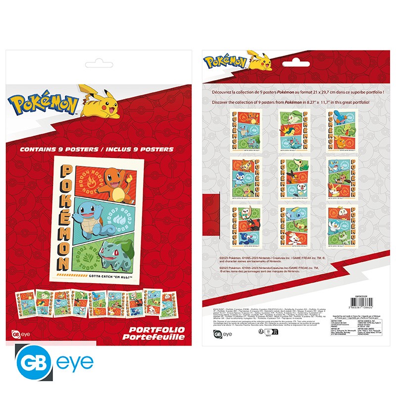 POKEMON - Portfolio 9 posters "Starters" v:2111621