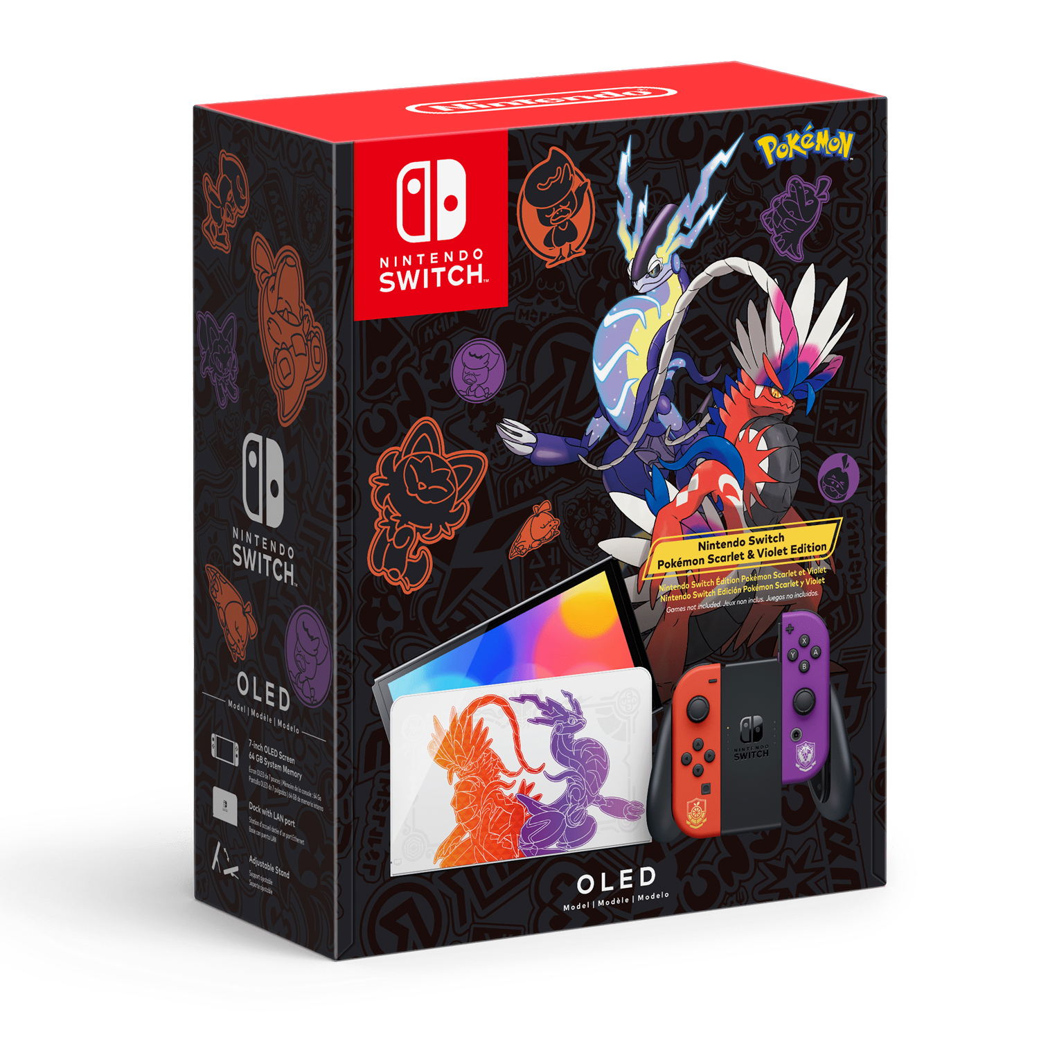 Nintendo Switch OLED Console – Pokemon Scarlet and Violet – Gratis frakt v:3007385 Nintendo Switch OLED Console – Pokemon Scarlet and Violet – Gratis frakt v:3007385