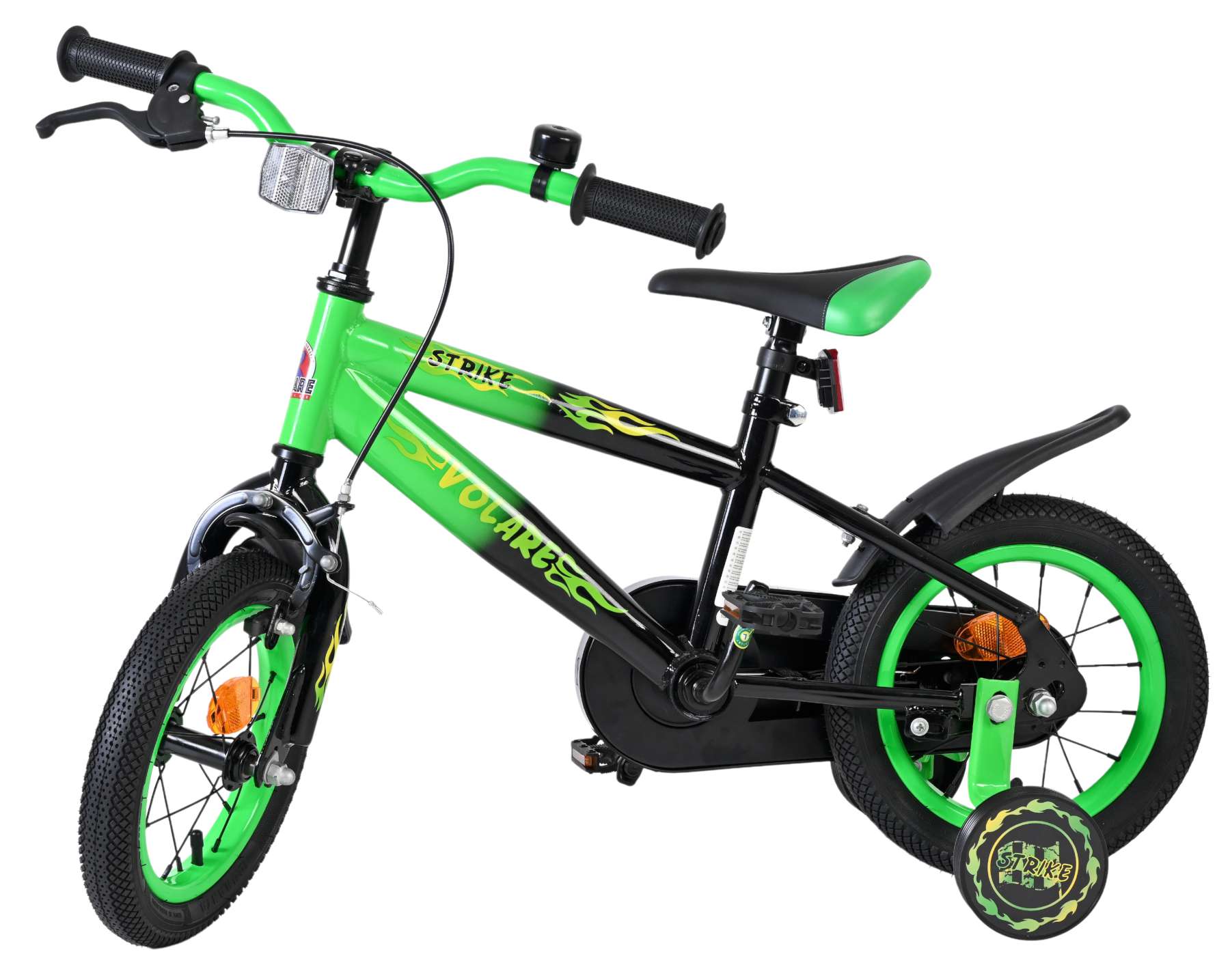 Volare - Children's Bicycle 12" - Thombike Green/Black (51256) - Gratis frakt v:9751791