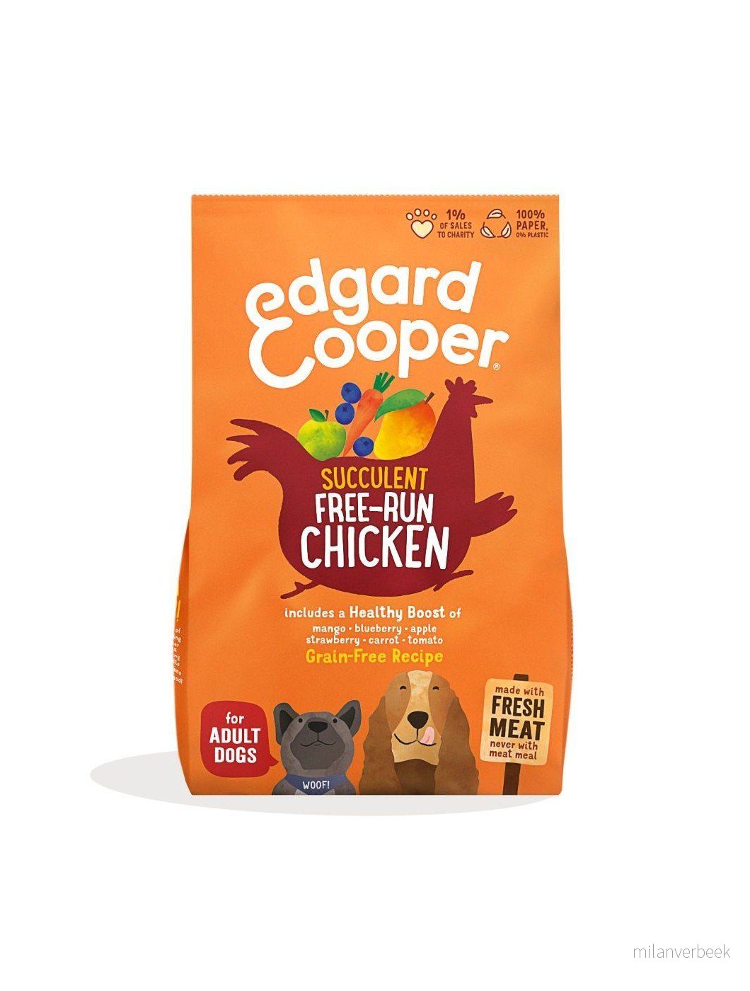 Edgard Cooper - 5 x Dogfood Fresh Free-Run Chicken - 12kg - 60kg total - Gratis frakt v:2242576