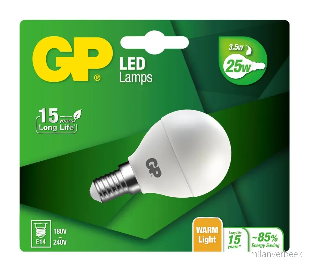 GP – LED Lamp Mini Globe, E14, 3.5W (25W), 250lm v:4923596 GP – LED Lamp Mini Globe, E14, 3.5W (25W), 250lm v:4923596