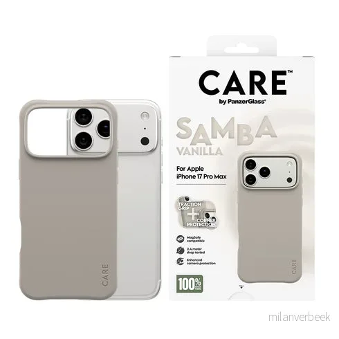 PanzerGlass - CARE by PanzerGlass® Fashionable Case Samba w. MagSafe - iPhone 17 Pro Max - Vanilla v:8373408