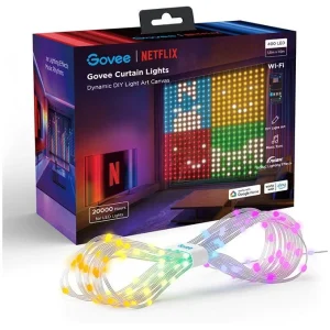 Govee – WiFi & Bluetooth Gardinlys 1.5×1.5m 400 LEDs – Gratis frakt v:7767336 Govee – WiFi & Bluetooth Gardinlys 1.5×1.5m 400 LEDs – Gratis frakt v:7767336
