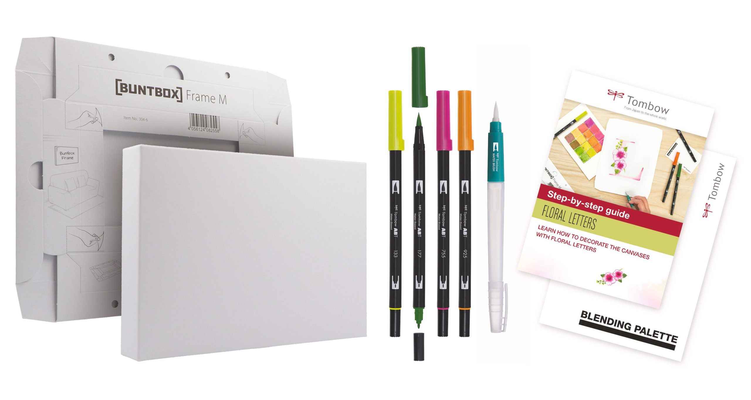 Tombow - Watercoloring Canvas set Floral Letters v:4544369